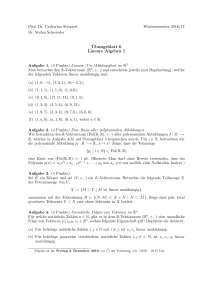 ¨Ubungsblatt 6 Lineare Algebra 1