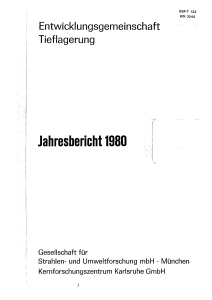 Jahresbericht 1980