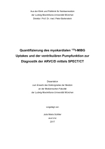 Quantifizierung des myokardialen 123I