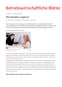 Wie Kunden reagieren - Lucht Probst Associates