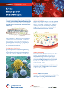 Krebs: Heilung durch Immuntherapie?