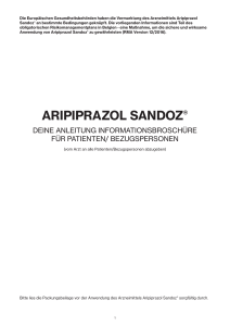 3a Information Brochure Aripiprazol Sandoz Patient DE.indd