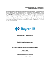 Bayerische Landesbank Endgültige Bedingungen Prozentnotierte
