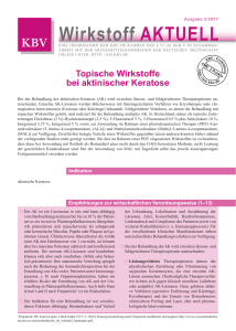 Topische Wirkstoffe bei aktinischer Keratose