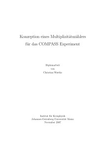 Konzeption eines Multiplizitätszählers für das - cern