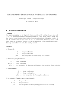 Mathematische Strukturen für Studierende der Statistik