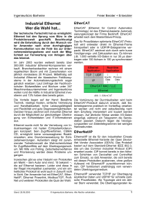 Industrial Ethernet Wer die Wahl hat