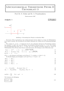 Lösungsvorschlag Theoretische Physik D ¨Ubungsblatt 3