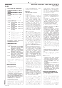 Simvastatin-ratiopharm® 10 mg / 20 mg / 40 mg / 80 mg Filmtabletten