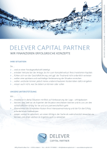 Factsheet für Anleger - Delever Capital Partner