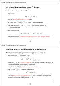 Die Bogenl¨angenfunktion einer C -Kurve - math.uni