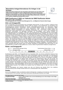 Wesentliche Anlegerinformationen für Anleger in der Schweiz DWS