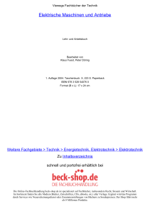 Elektrische Maschinen und Antriebe - ReadingSample - Beck-Shop