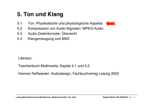 5. Ton und Klang - LMU München