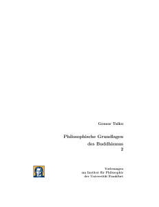 Lama Gonsar Tulku: Philosophische Grundlagen des