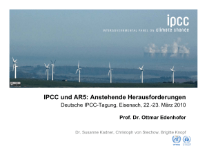 IPCC und AR5: Anstehende Herausforderungen