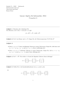 Lineare Algebra für Informatiker, SS13