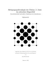 Sättigungsspektroskopie der Cäsium–D2–Linie im