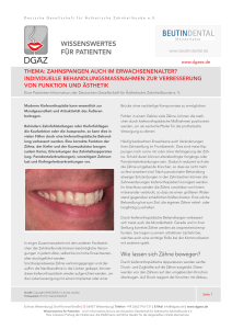 WissensWertes Für Patienten - Beutin Dental Meisterlabor