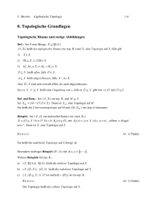 0. Topologische Grundlagen