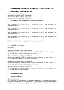 ZUSAMMENFASSUNG DER MERKMALE DES ARZNEIMITTELS