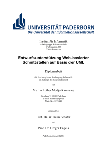 Entwurfsunterstützung Web-basierter Schnittstellen auf Basis der UML