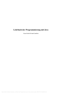 Lehrbuch der Programmierung mit Java