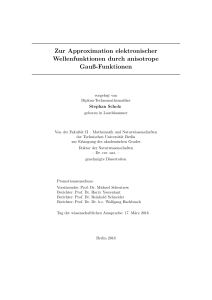 Zur Approximation elektronischer Wellenfunktionen durch