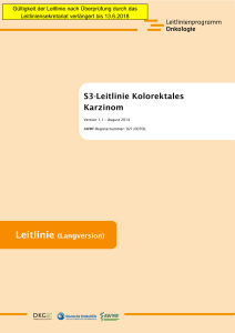 S3-Leitlinie Kolorektales Karzinom