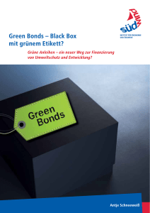 Green Bonds – Black Box mit grünem Etikett? - Südwind