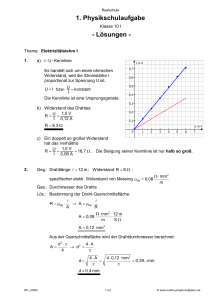 1. Physikschulaufgabe - Lösungen - mathe-physik