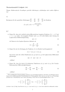 Thermodynamik II Aufgabe 1.0.1 Thema: Mathematische