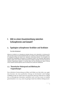 I. Gibt es einen Zusammenhang zwischen Schizophrenie und Gewalt?