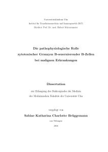 Die pathophysiologische Rolle zytotoxischer Granzym B