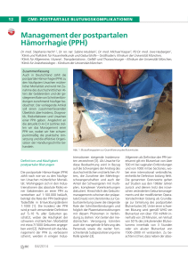 Management der postpartalen Hämorrhagie (PPH)