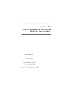 Die Kohomologie der Milnorfaser isolierter Singularitäten