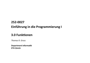 252-0027 Einführung in die Programmierung I 3.0 Funk