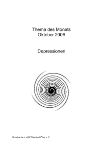 Thema des Monats Oktober 2006 Depressionen