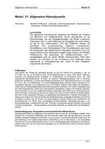 Modul 31: Allgemeine Hämodynamik