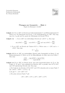 Blatt 4 - Fachbereich Mathematik und Statistik