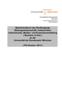 Modulhandbuch des Studiengangs Bildungswissenschaft