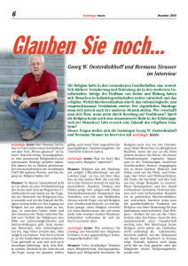 Georg W. Oesterdiekhoff und Hermann Strasser im Interview