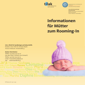 Informationen f&uuml;r M&uuml;tter zum Rooming-In