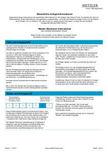 Metzler Wachstum International - Gegen
