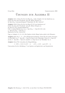 ¨Ubungen zur Algebra II