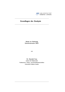 Grundlagen der Analysis - Universität Koblenz · Landau