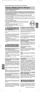 Cetirizin Hexal Saft bei Allergien