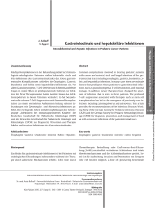 Gastrointestinale und hepatobiliäre Infektionen