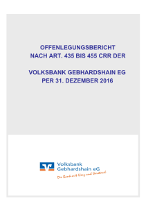 offenlegungsbericht nach art. 435 bis 455 crr der volksbank