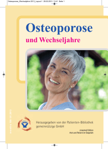 Osteoporose und Wechseljahre